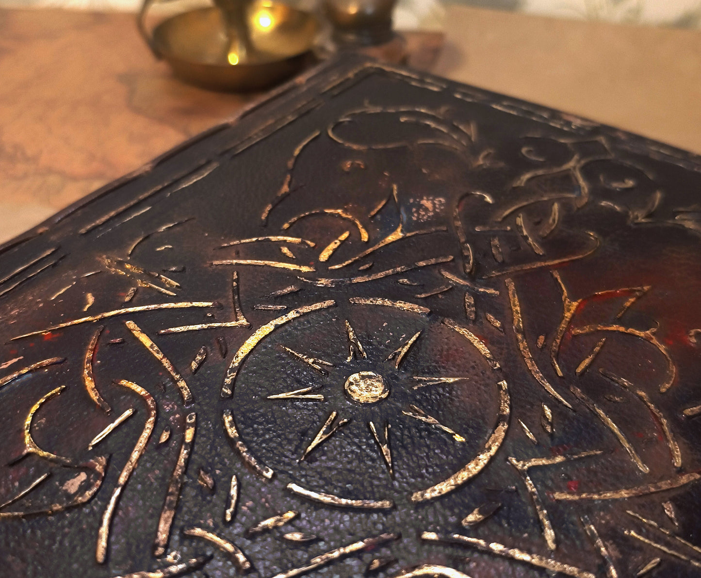 Large A4 art book, handmade leather bound journal, hardcover notebook, diary, gift for thinkers, poets, artists, writer, The Secret Artifact