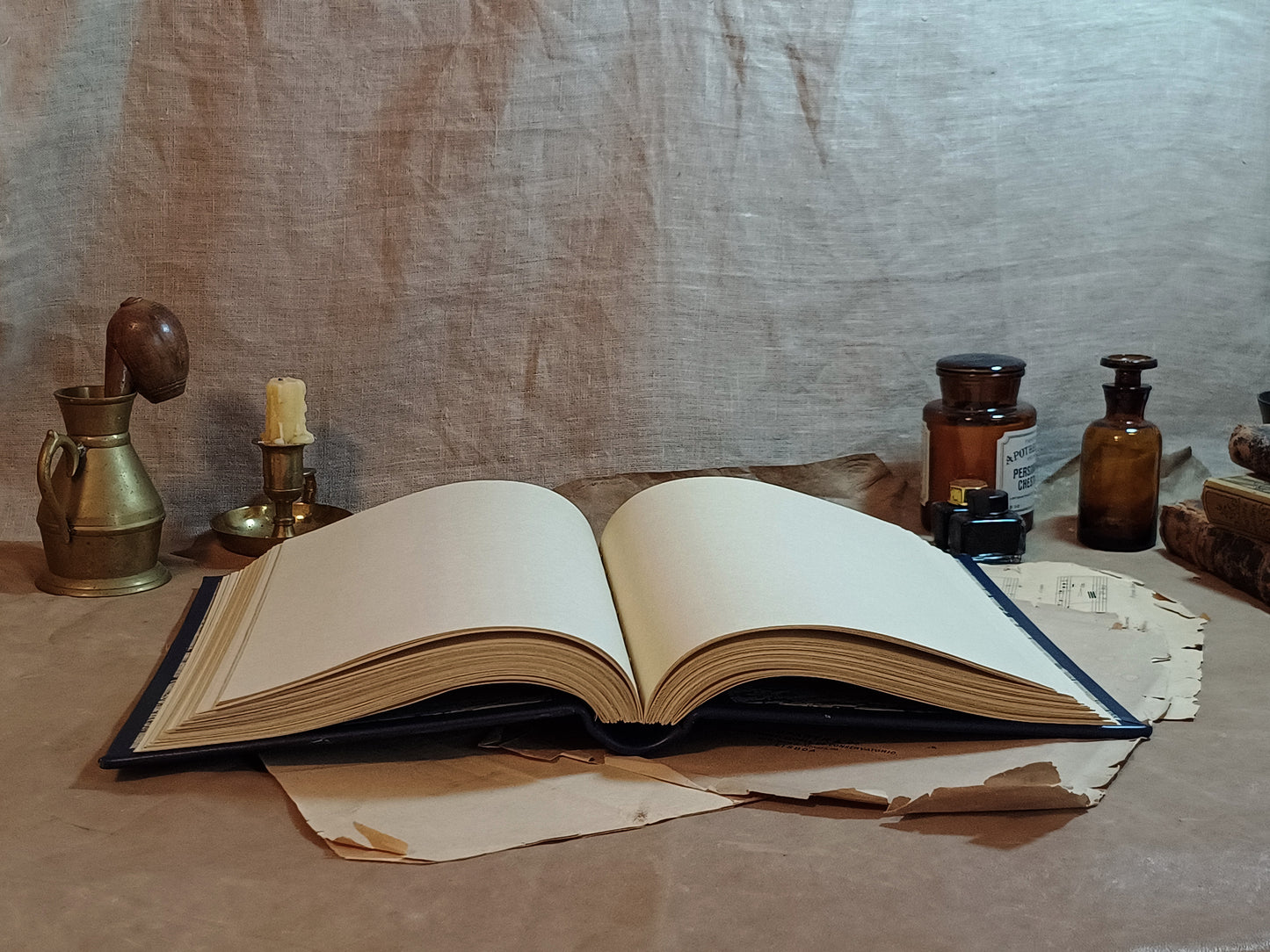 Sacred Geometry - Black Leather Grimoire, Spellbook, Mystical Book of Shadows, Handmade Journal