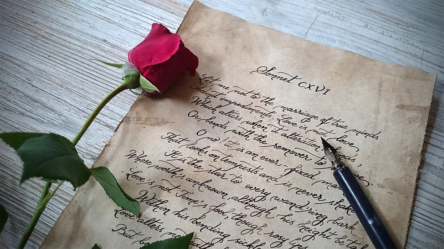 custom love letter, wedding vows calligraphy on vintage style paper handwritten anniversary romantic gift old handwriting
