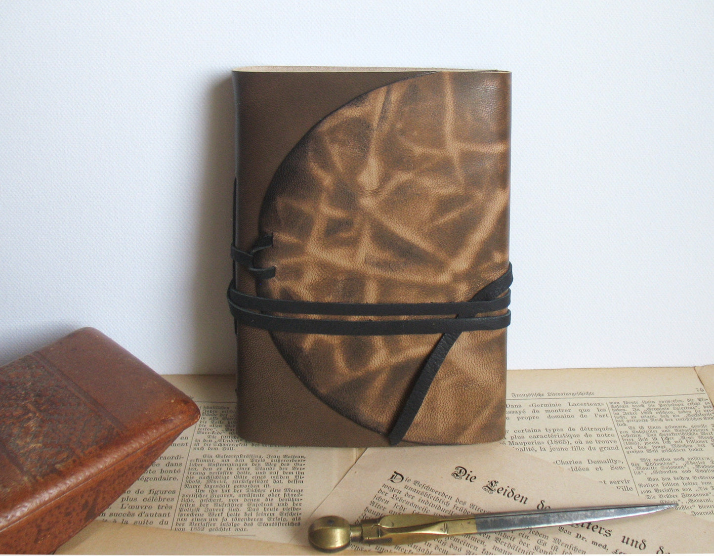 personalized brown travel leather journal, leather diary, leather notebook, pocket diary, blank book, vintage style notebook