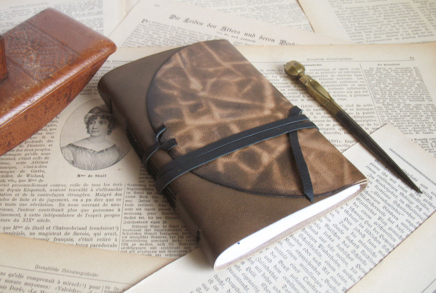 personalized brown travel leather journal, leather diary, leather notebook, pocket diary, blank book, vintage style notebook