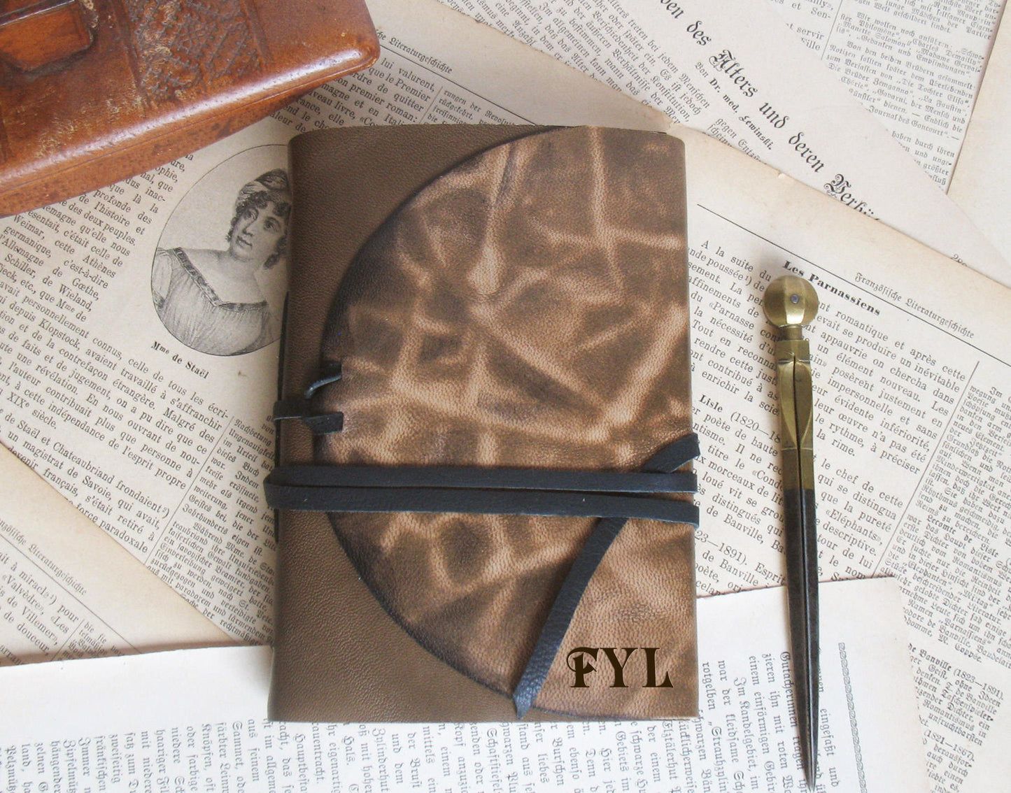 personalized brown travel leather journal, leather diary, leather notebook, pocket diary, blank book, vintage style notebook