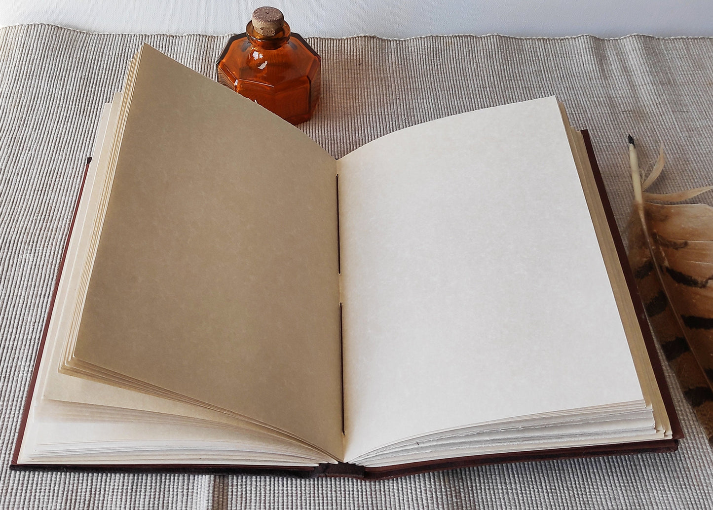 leather journal, large brown leather journal, leather diary, medieval style journal with vintage style pages, blank book, travel journal