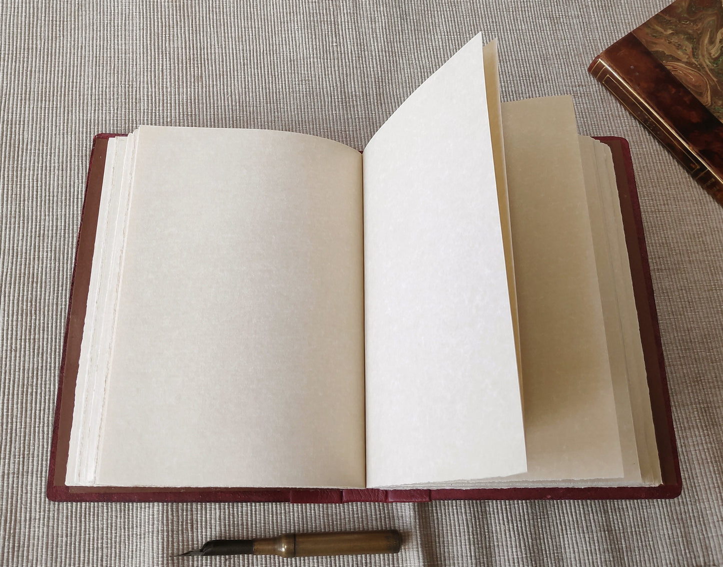 brown leather journal, vintage style pages, brown leather journal, pocket leather diary, blank book, pocket travel journal