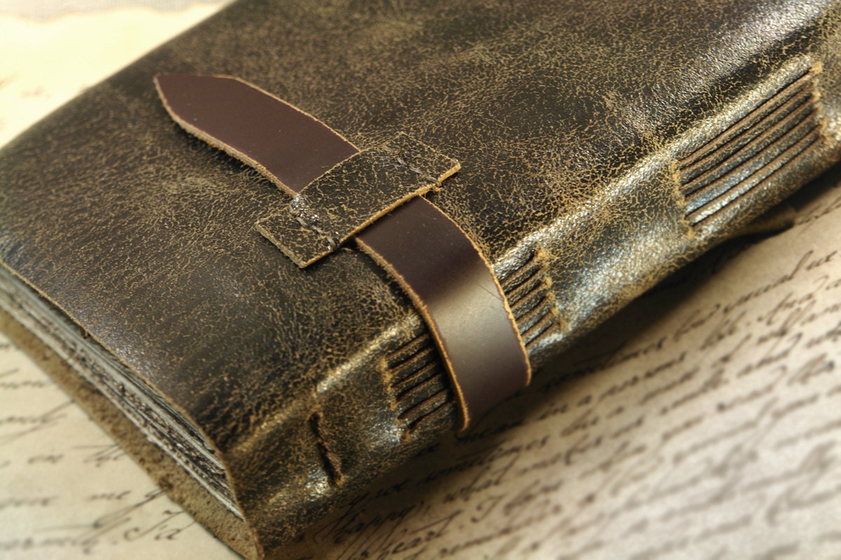 Vetus Bellatoris - Leather Journal - Handmade Art Journal , Vintage Style - Rustic Primitive Brown Leather Journal , Diary, Rugged Notebook