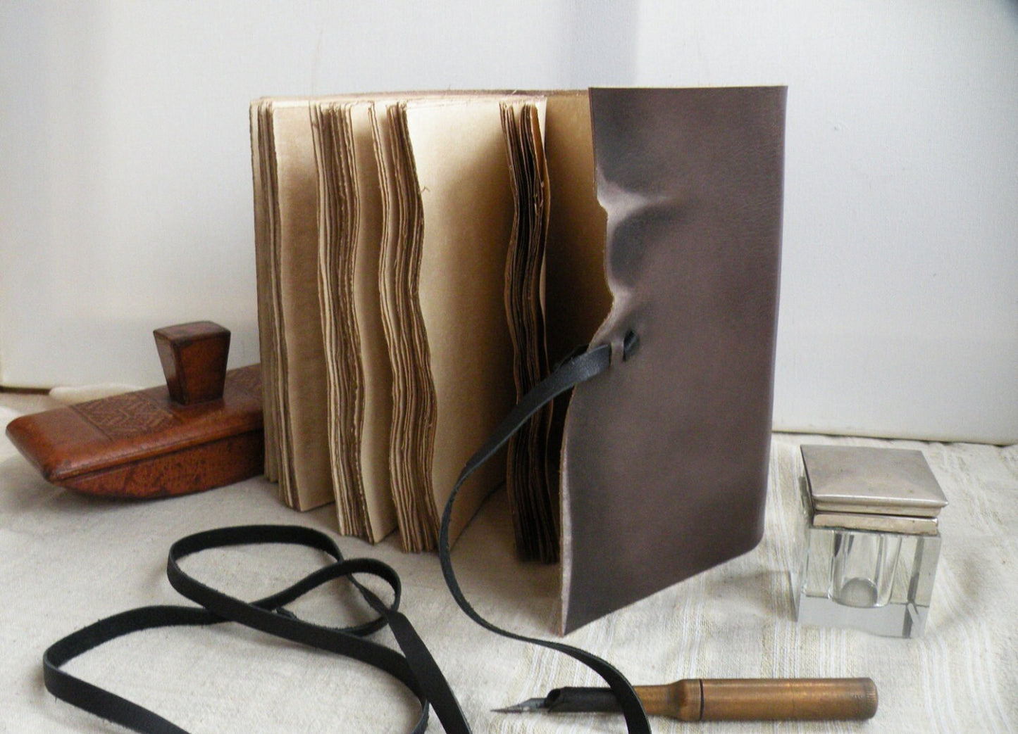 journal, personalized gift for boyfriend, leather journal gray leather, personalized leather notebook, vintage style journal gift for him