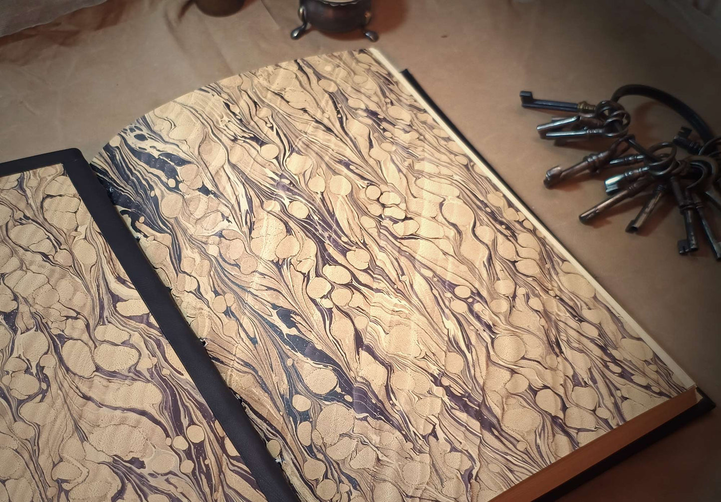 Handmade Leather Journal for Dreamers and Poets – Celestial Moon and Stars Design, Perfect for Spiritual Writing and Gifting