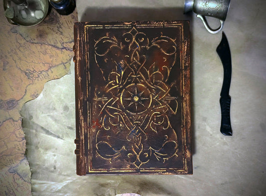 Large A4 art book, handmade leather bound journal, hardcover notebook, diary, gift for thinkers, poets, artists, writer, The Secret Artifact