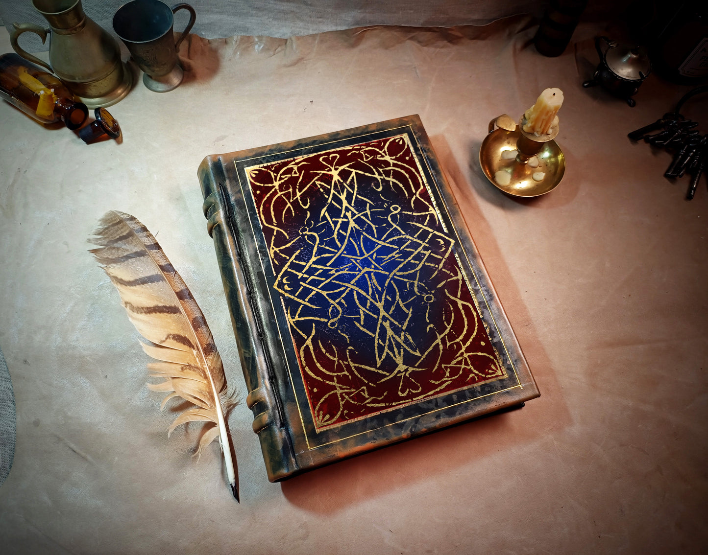 ornate large vintage style book, old world, art nouveau