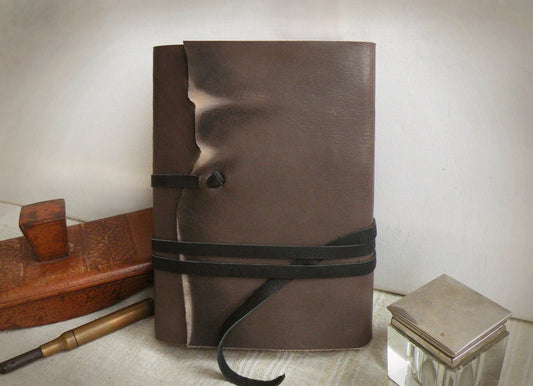 journal, personalized gift for boyfriend, leather journal gray leather, personalized leather notebook, vintage style journal gift for him