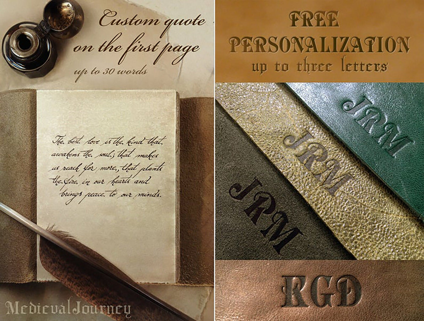 tree leather journal, personalized notebook for a writer, leather diary with monogram, journal with tree, old paper - Memories of a Tree