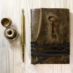 Leather Journal with Vintage Key